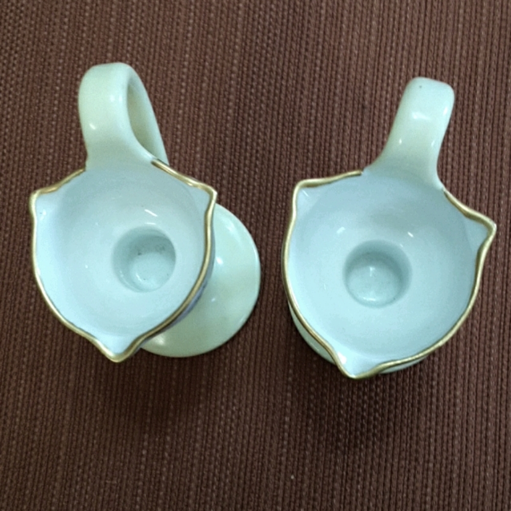 Vintage Vienna Austrian Porcelain Candle Holders - Picture 2 of 3